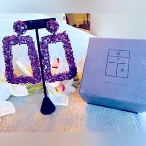 Sachin +Babi Purple Fleur Dusk Earrings